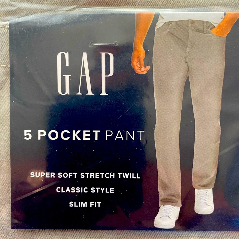 COPY - Gap 5 pocket pant 40x30. NWT.   Gray Limestone